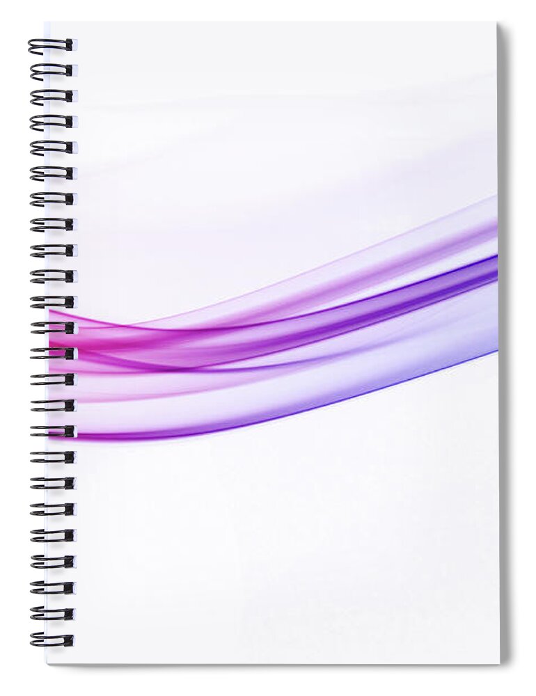 Curve Spiral Notebook featuring the photograph Pink Smoke Curves by Gm Stock Films