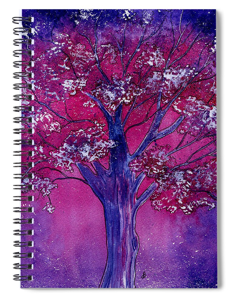 Watercolor Spiral Notebook featuring the painting Pink Spring Awakening by Brenda Owen