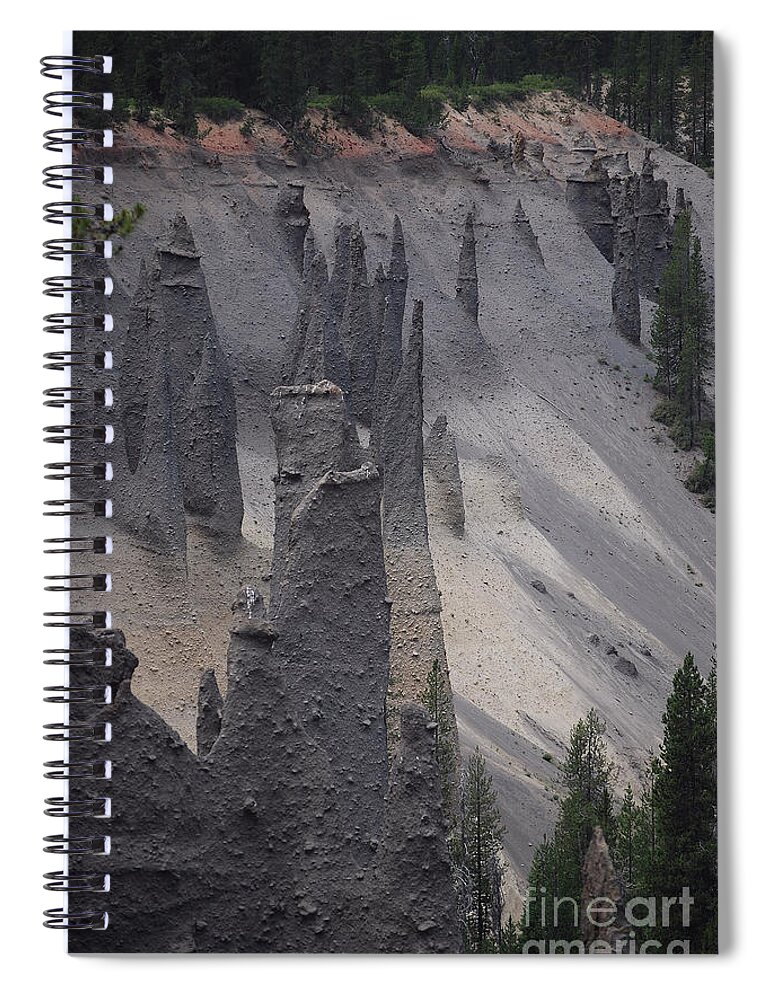 Crater Lake Spiral Notebook featuring the photograph Pinnacles Valley by Sharon Elliott
