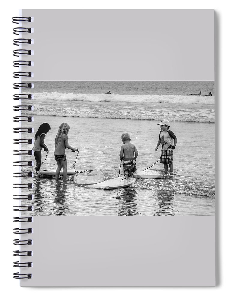 California Spiral Notebook featuring the photograph Pint Size Boogie Boarders by Bill Hamilton