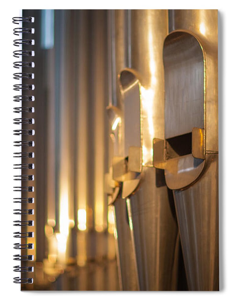 High Spiral Notebook featuring the photograph Pipes by Ralf Kaiser