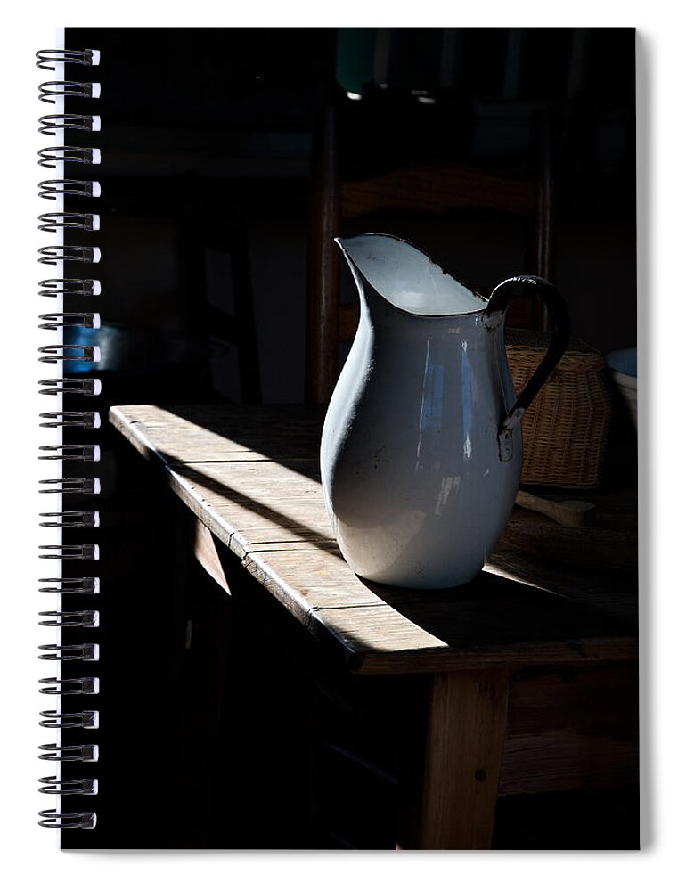 Pitcher Spiral Notebook featuring the photograph Pitcher On Table by Ron Weathers