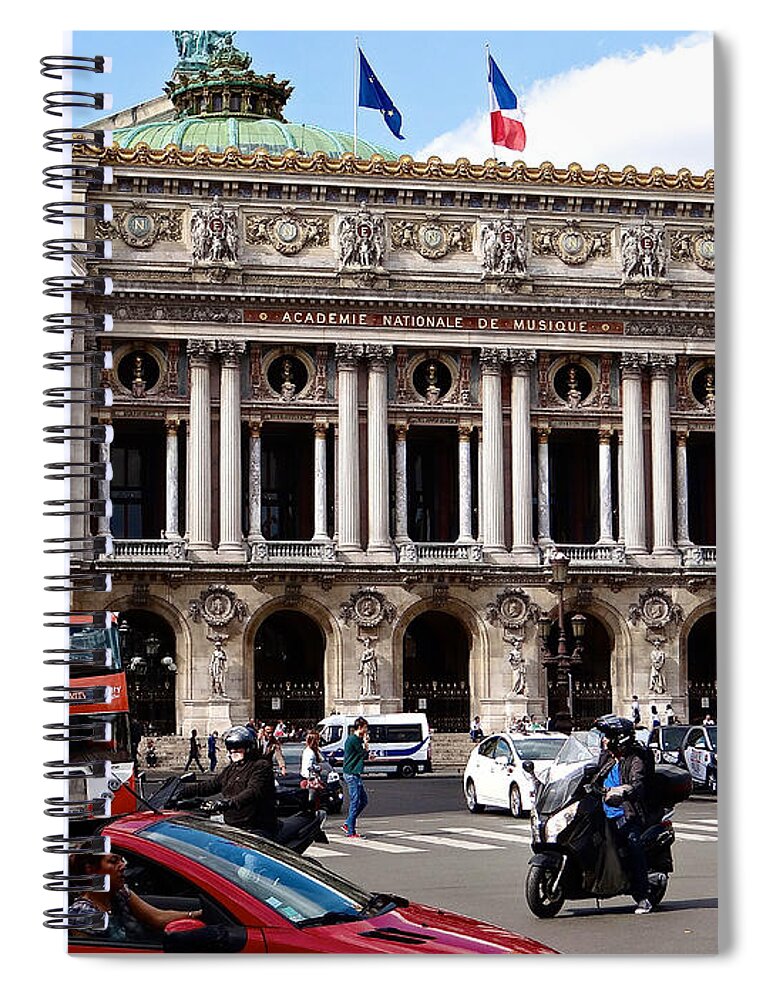 Place De L' Opera Spiral Notebook featuring the photograph Opera Place by Ira Shander