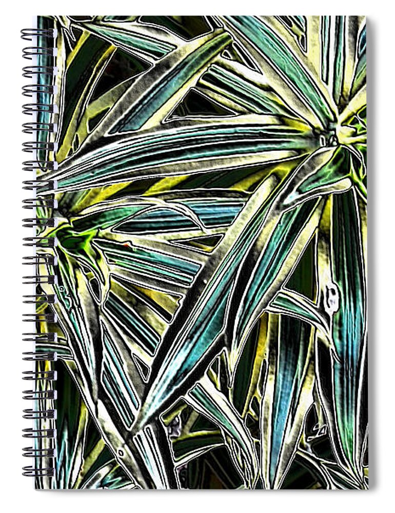 Green Spiral Notebook featuring the photograph Plants by Oksana Semenchenko