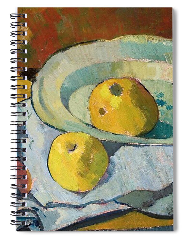 Still-life Spiral Notebook featuring the painting Plate of Apples by Paul Serusier