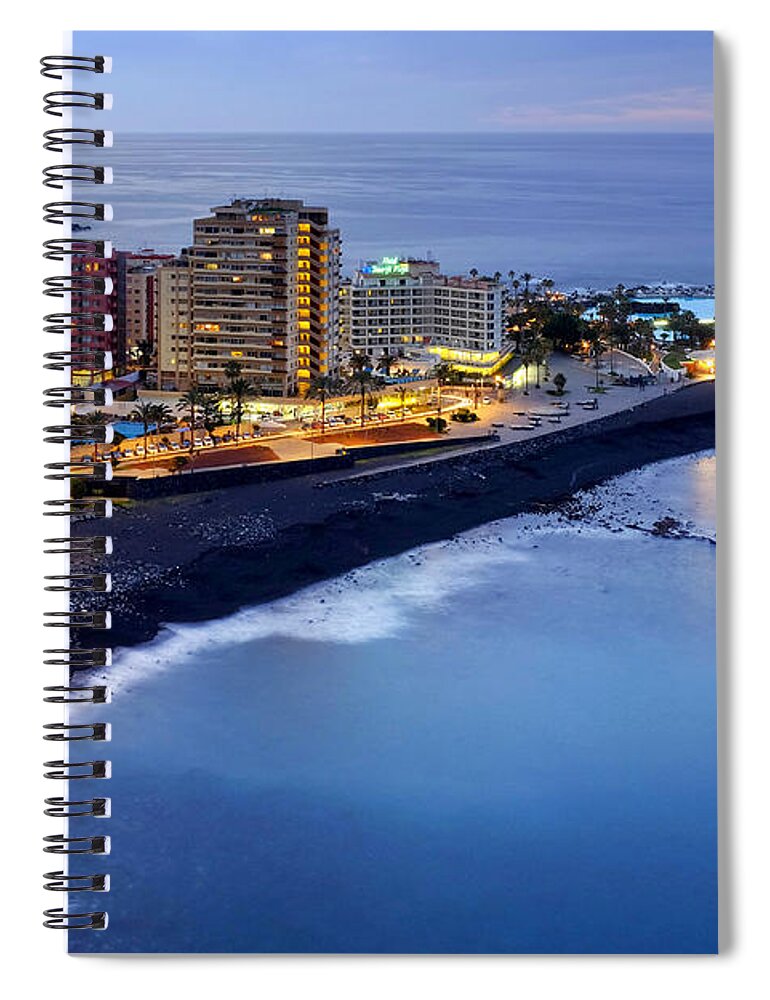 Mirador Spiral Notebook featuring the photograph Playa Martianez by Fabrizio Troiani