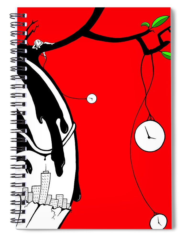 Girl Spiral Notebook featuring the digital art Playing with Time by Craig Tilley