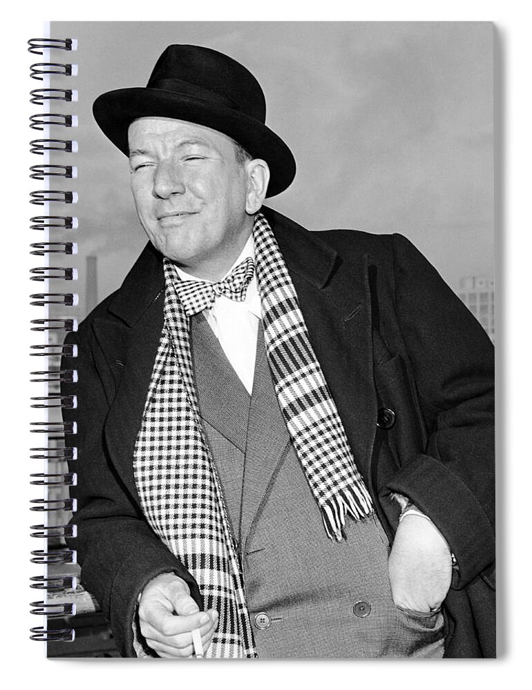 1947 Spiral Notebook featuring the photograph Playwright Noel Coward by Underwood Archives