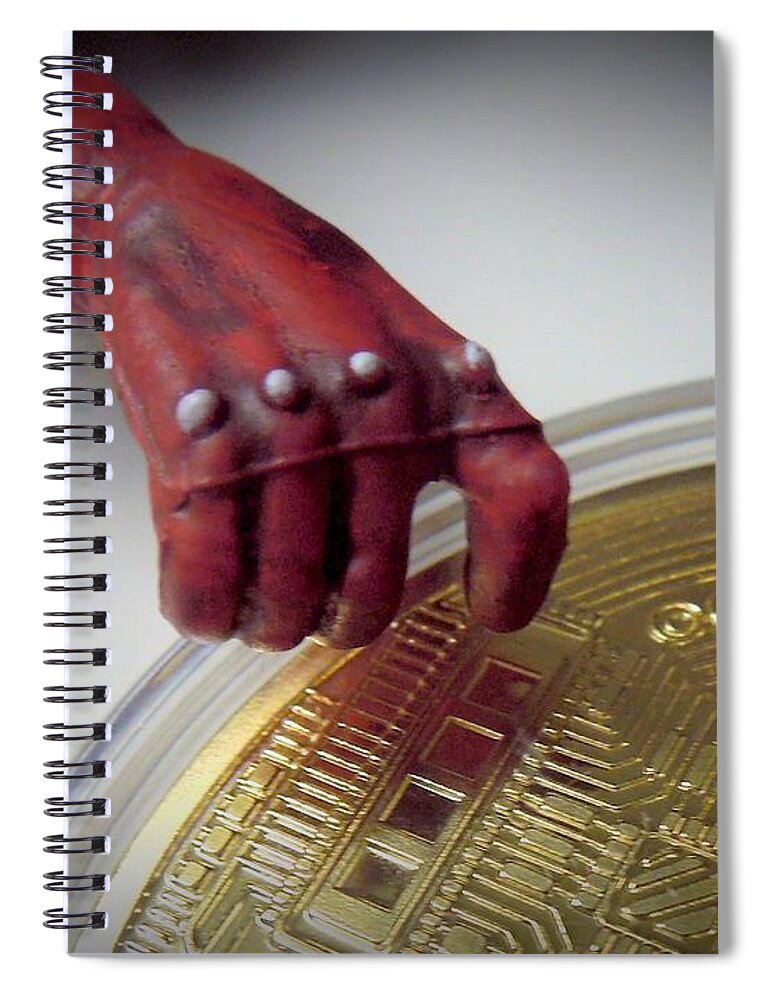 Bitcoin Spiral Notebook featuring the photograph Plug In by Renee Trenholm