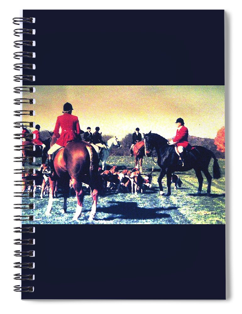 Foxhunting Spiral Notebook featuring the photograph Plum Run Hunt Opening Day by Angela Davies