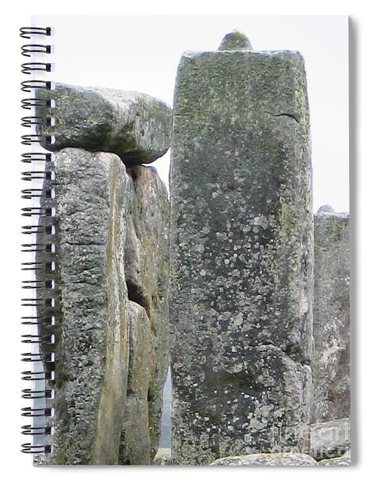 Stonehenge Spiral Notebook featuring the photograph Pockmarked With Age by Denise Railey