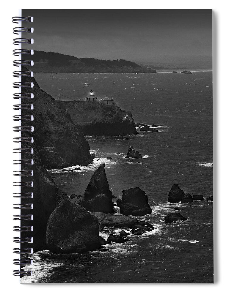 Point Bonita Lighthouse Spiral Notebook featuring the photograph Point Bonita Light by Mike McGlothlen
