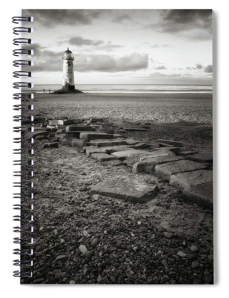 Built Structure Spiral Notebook featuring the photograph Point Of Ayre Lighthouse by Jon Baxter