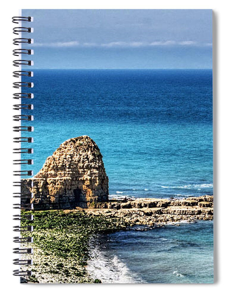 Pointe Du Hoc Spiral Notebook featuring the photograph Pointe du Hoc by Weston Westmoreland