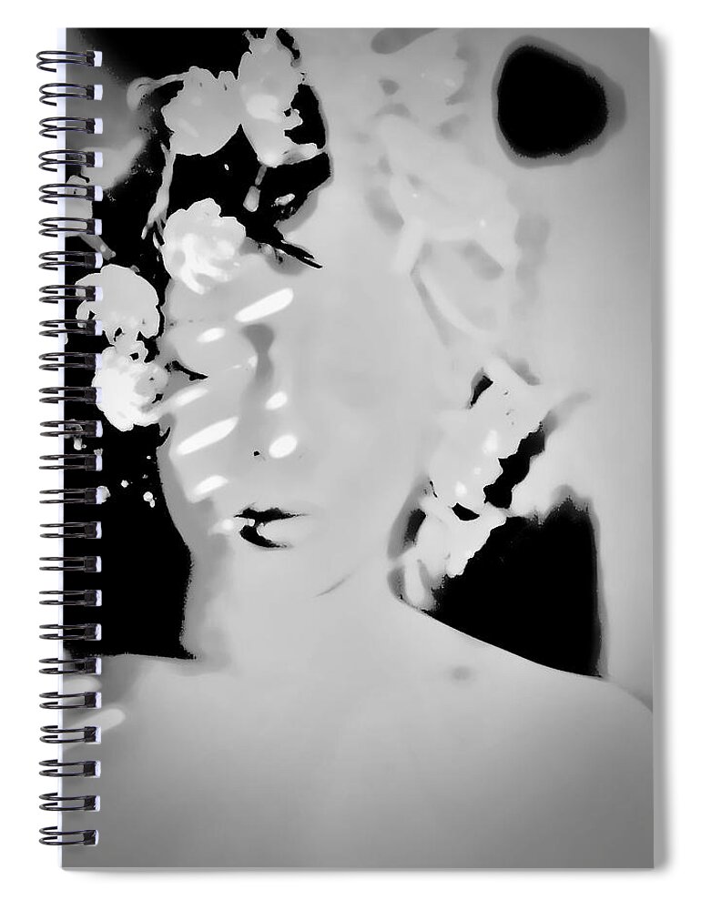 Black And White Spiral Notebook featuring the photograph Poise by Jessica S