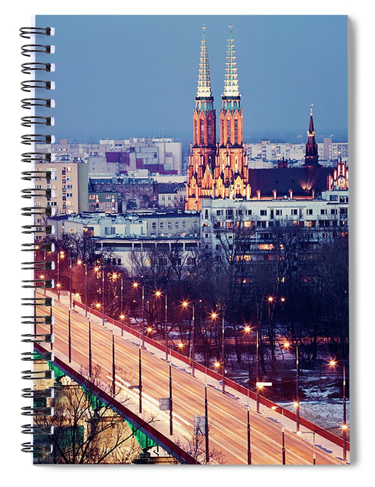 Outdoors Spiral Notebook featuring the photograph Poland, Warsaw, View Over Vistula River by Tetra Images - Henryk Sadura