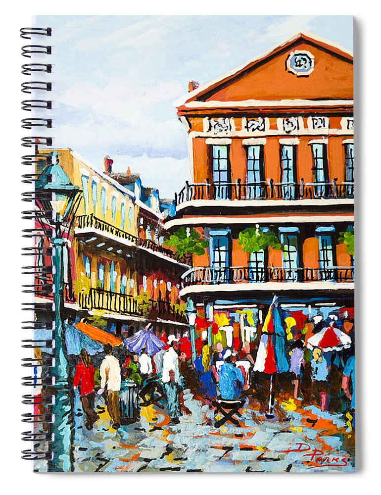 New Orleans Spiral Notebook featuring the painting Pontabla by Dianne Parks