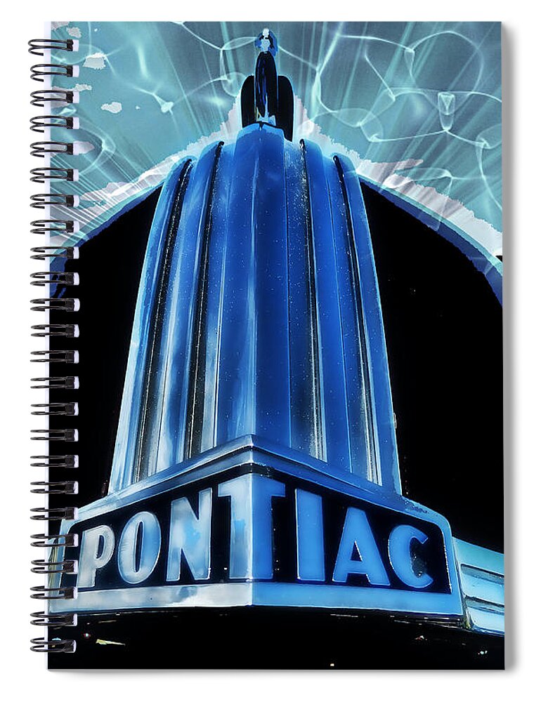 Victor Montgomery Spiral Notebook featuring the photograph Pontiac Chrome by Vic Montgomery