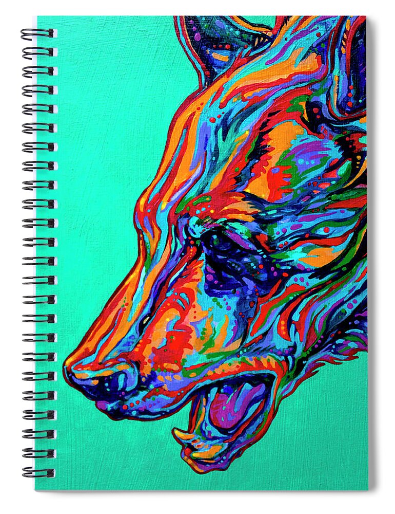Contemporary Paintings Spiral Notebook featuring the painting Poppa Bear by Derrick Higgins