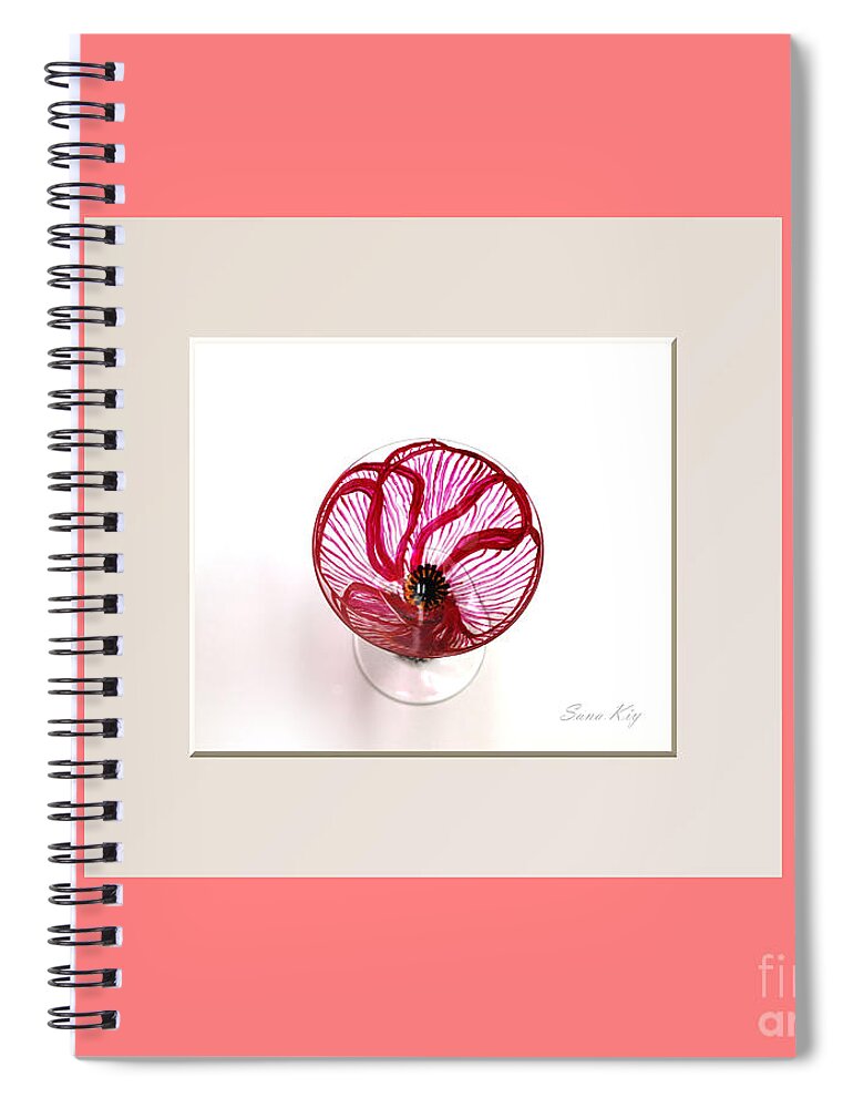 Poppy Spiral Notebook featuring the glass art Poppy. Soul Inspirations Collection by Oksana Semenchenko