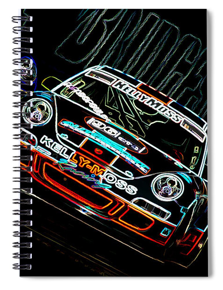 Porsche Spiral Notebook featuring the photograph Porsche 911 Racing by Sebastian Musial