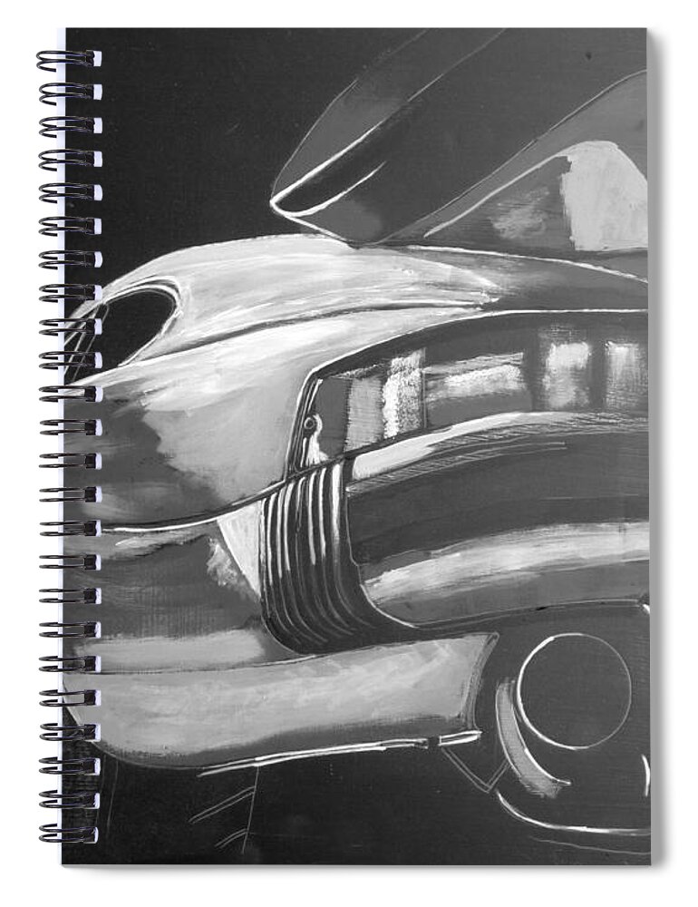 Porsche Spiral Notebook featuring the painting Porsche Turbo by Richard Le Page