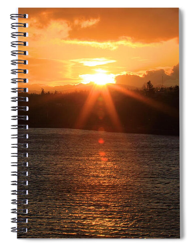 Port Angles Spiral Notebook featuring the photograph Port Angeles Sunrise by Adam Jewell