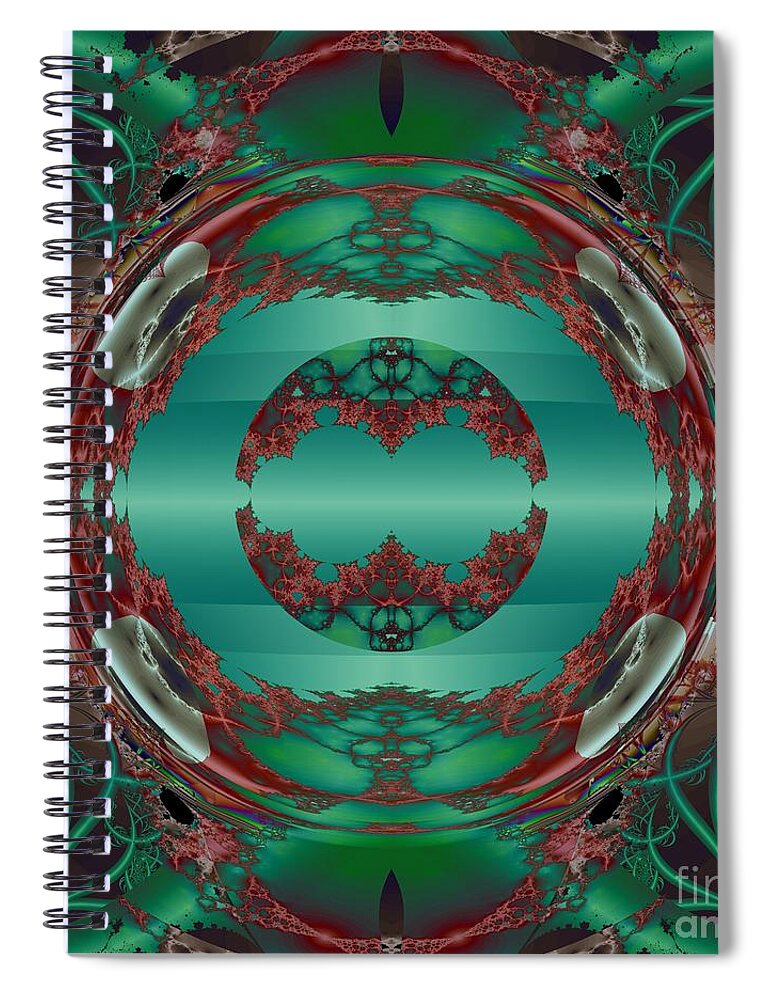 Portal / Escape Hatch Spiral Notebook featuring the digital art Portal / Escape Hatch by Elizabeth McTaggart
