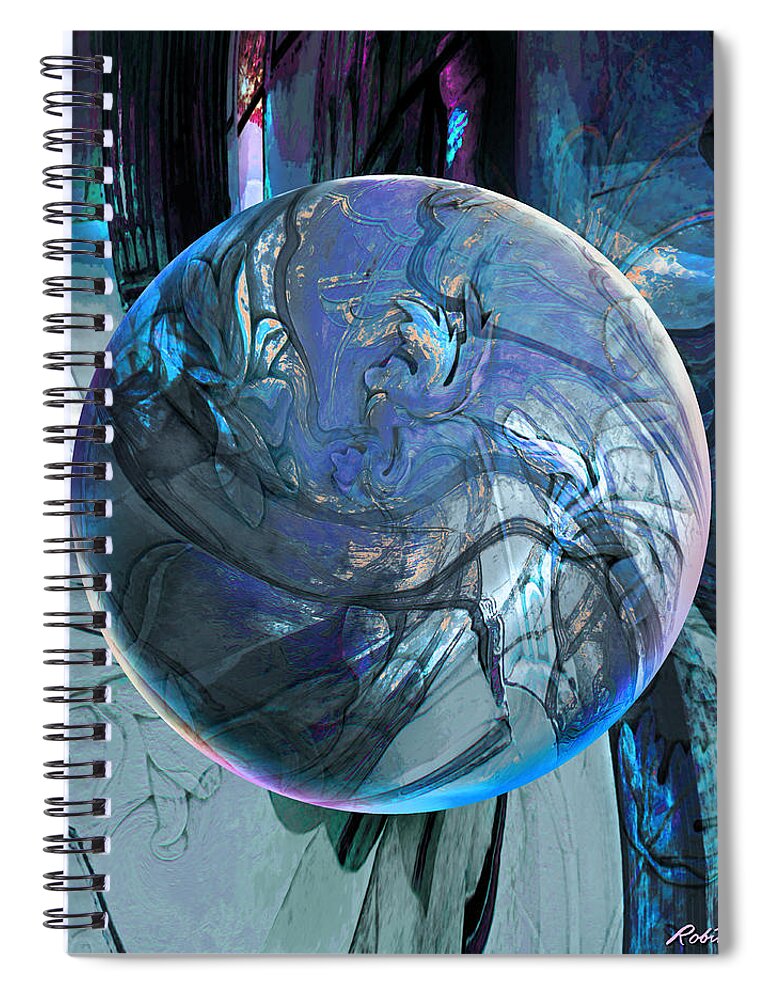 Portals Spiral Notebook featuring the digital art Portal to Divinity by Robin Moline