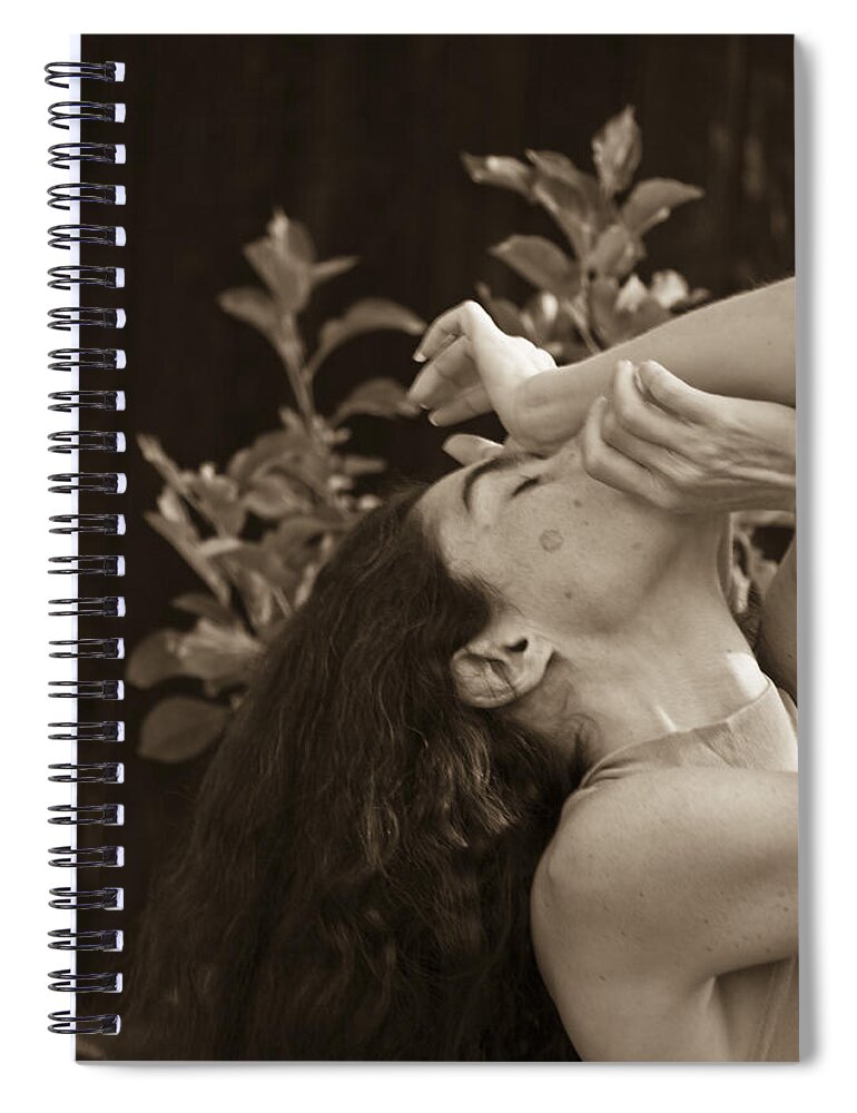 Feminine Spiral Notebook featuring the photograph Portrait 8 by Catherine Sobredo