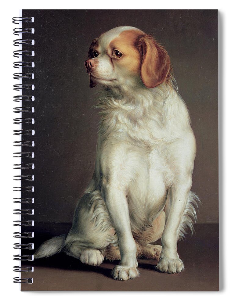 Dog Spiral Notebook featuring the painting Portrait of a King Charles Spaniel by Louis Leopold Boilly