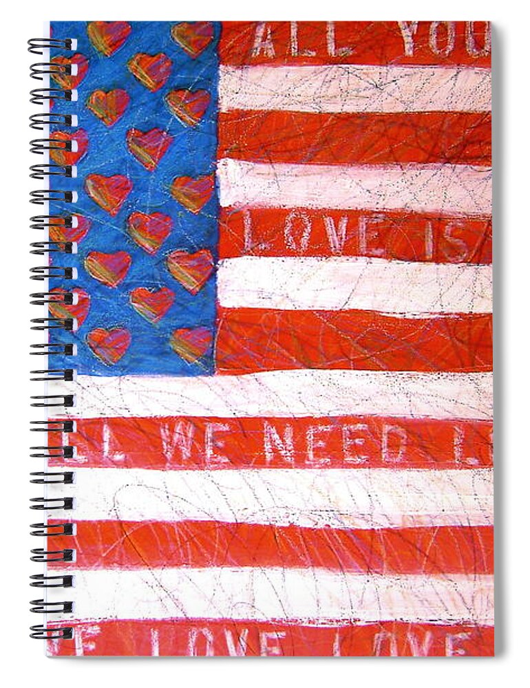Love Spiral Notebook featuring the painting Portrait of a Tender Land Within My Heart by Gerry High