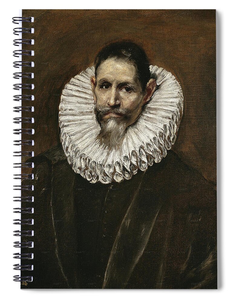 El Greco Spiral Notebook featuring the painting Portrait of Jeronimo Cevallos by El Greco
