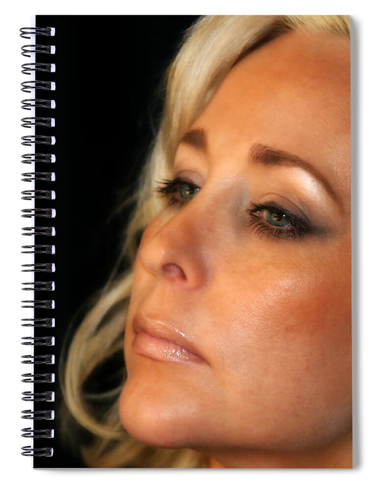 Adult Spiral Notebook featuring the photograph Portrait Young Woman by Henrik Lehnerer