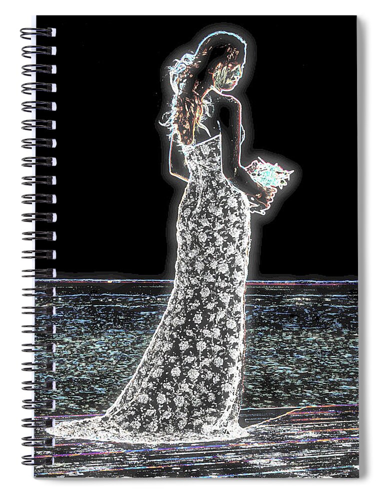 Pose Spiral Notebook featuring the photograph Posing Shyly by Leticia Latocki