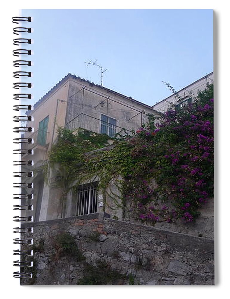  Spiral Notebook featuring the photograph Positano - Hilltop by Nora Boghossian