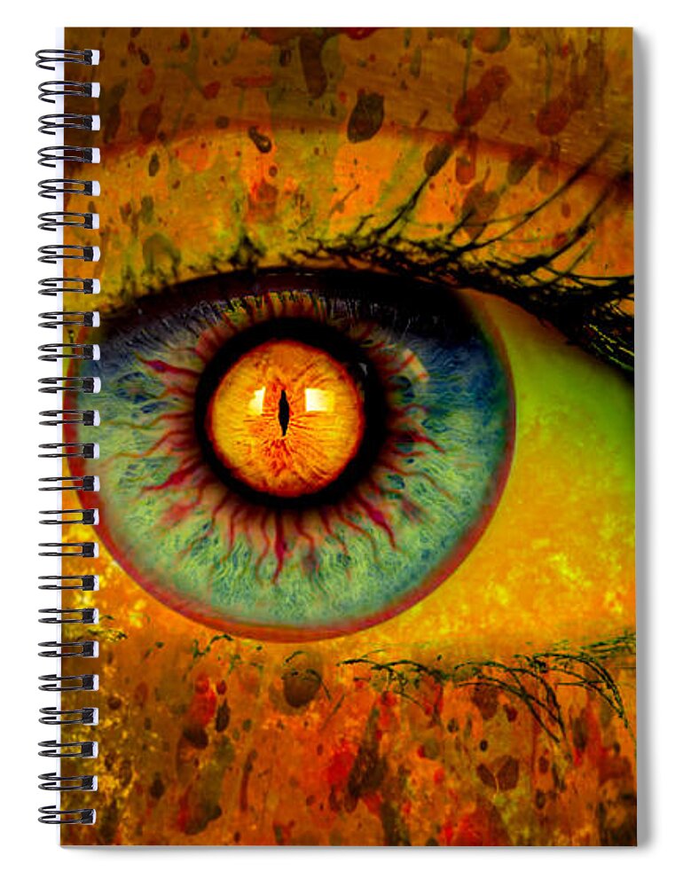 Possessed Spiral Notebook featuring the digital art Possessed by Ally White