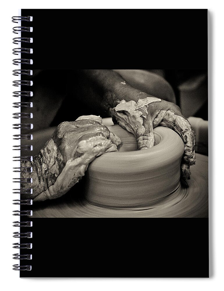 Pottery Spiral Notebook featuring the photograph Potter by Caitlyn Grasso