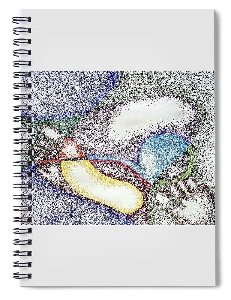 Childbirth Spiral Notebook featuring the drawing Pregnancy by Pamela Henry