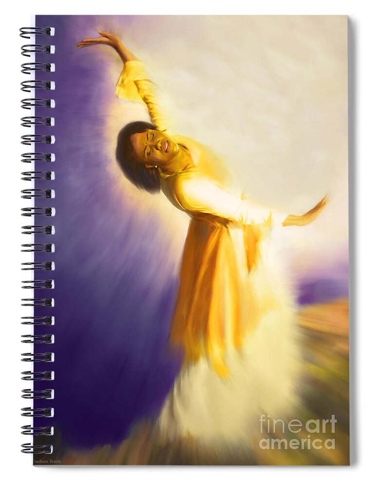 Prophetic Spiral Notebook featuring the painting Pressing Into Glory by Constance Woods