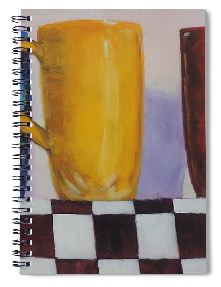 Wall Art Spiral Notebook featuring the painting Primarily Coffee by Bill Tomsa