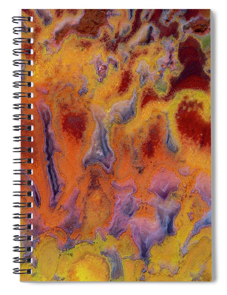 Mineral Spiral Notebook featuring the photograph Primo Jasper In Hot Colors by Darrell Gulin