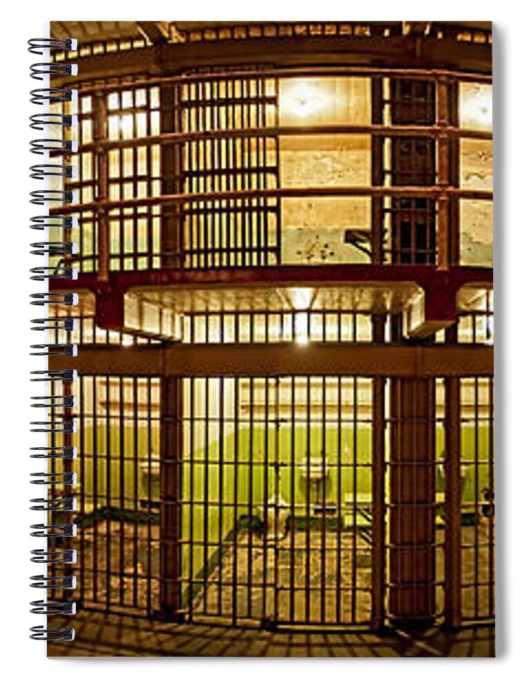 Photography Spiral Notebook featuring the photograph Prison Cells, Alcatraz Island, San by Panoramic Images