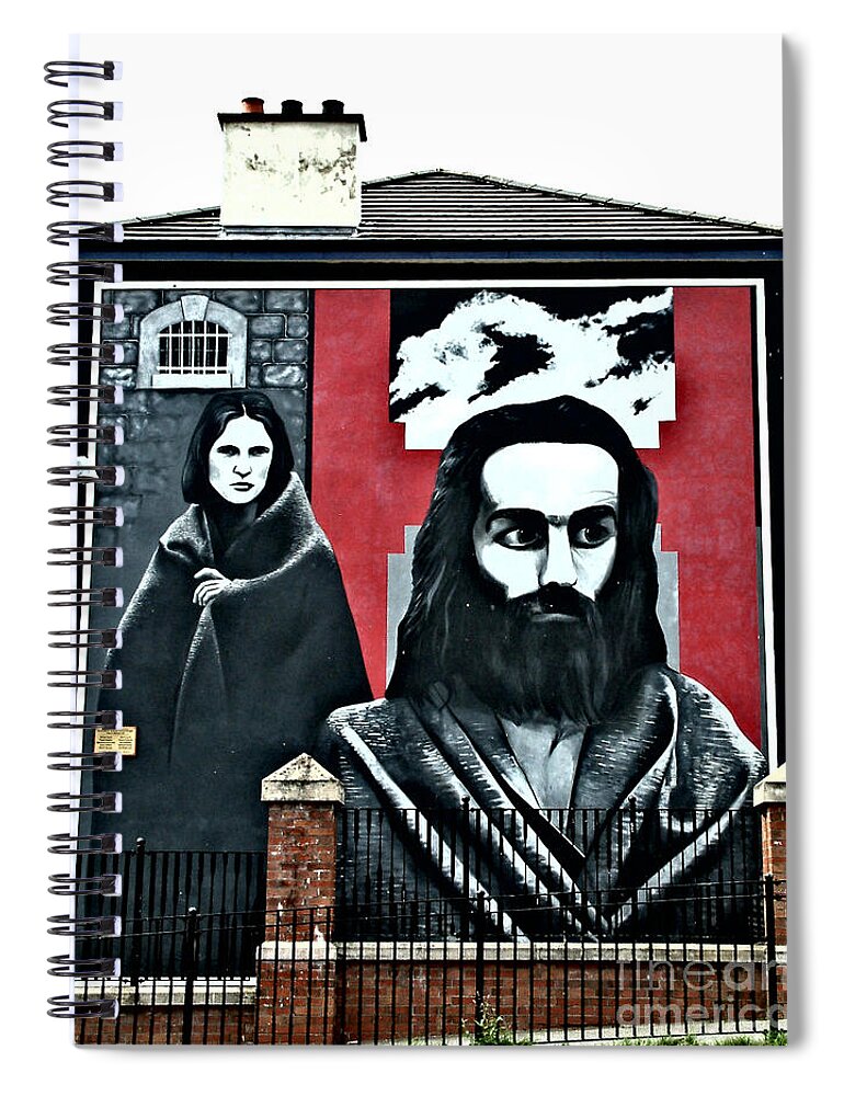 Mural Spiral Notebook featuring the photograph Prison Protest by Nina Ficur Feenan