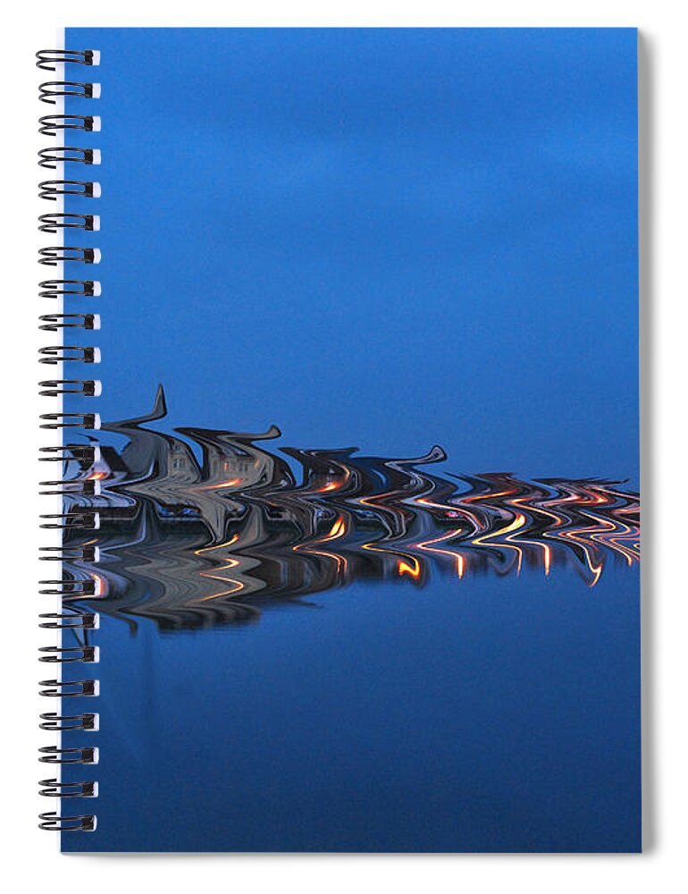 Seascape Spiral Notebook featuring the photograph Promenade in Blue by Spikey Mouse Photography