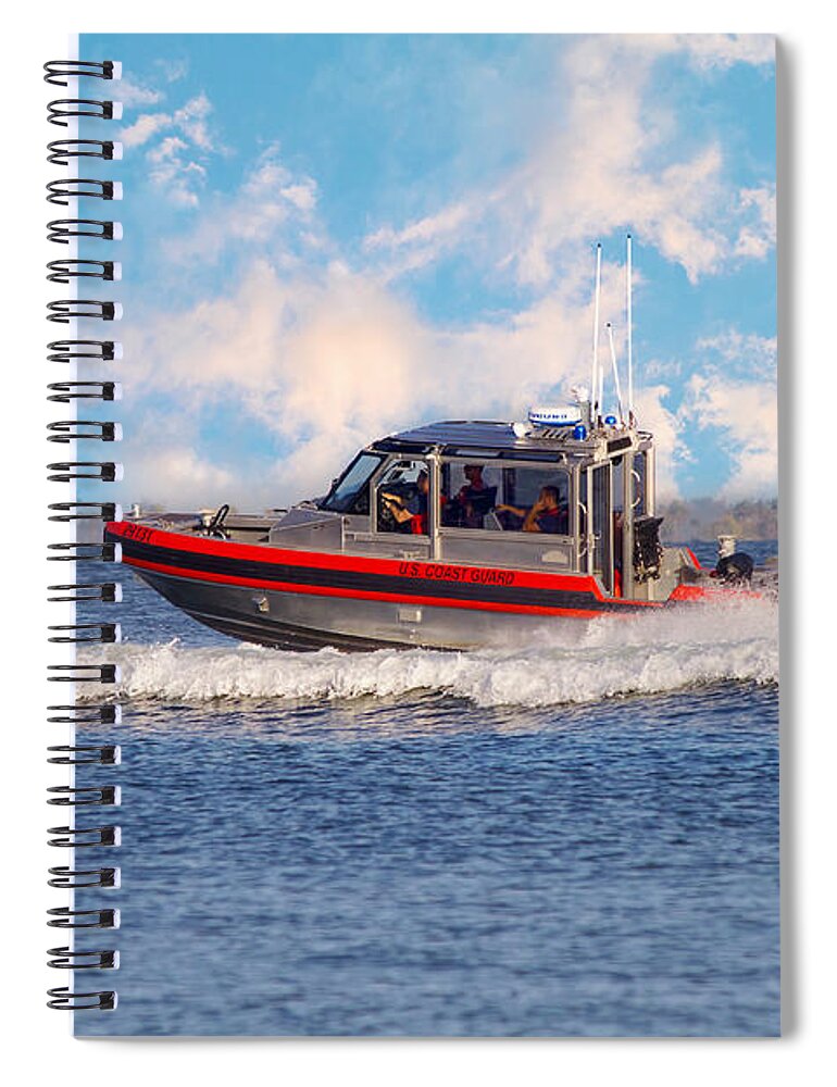 Coast Spiral Notebook featuring the photograph Protecting Our Waters - Coast Guard by Kim Hojnacki