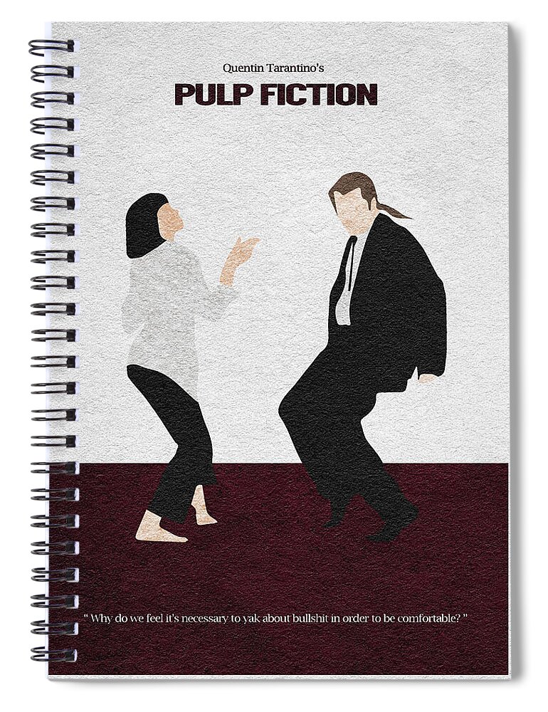 Pulp Fiction Spiral Notebook featuring the digital art Pulp Fiction 2 by Inspirowl Design