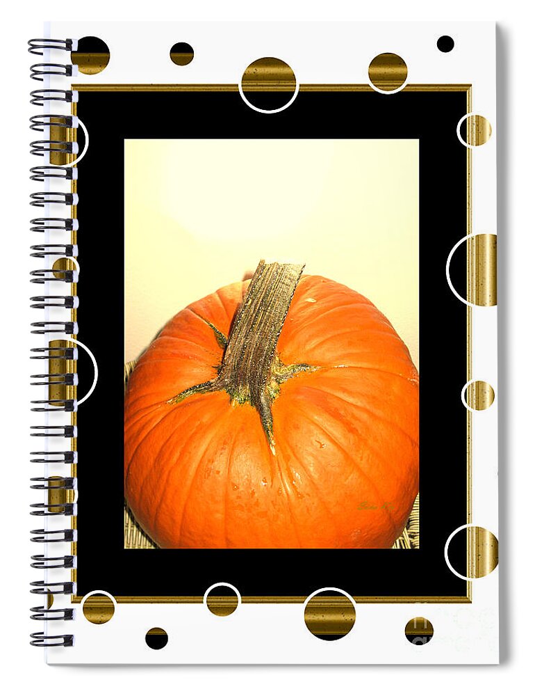 October Special Promotion Spiral Notebook featuring the photograph Pumpkin Card by Oksana Semenchenko