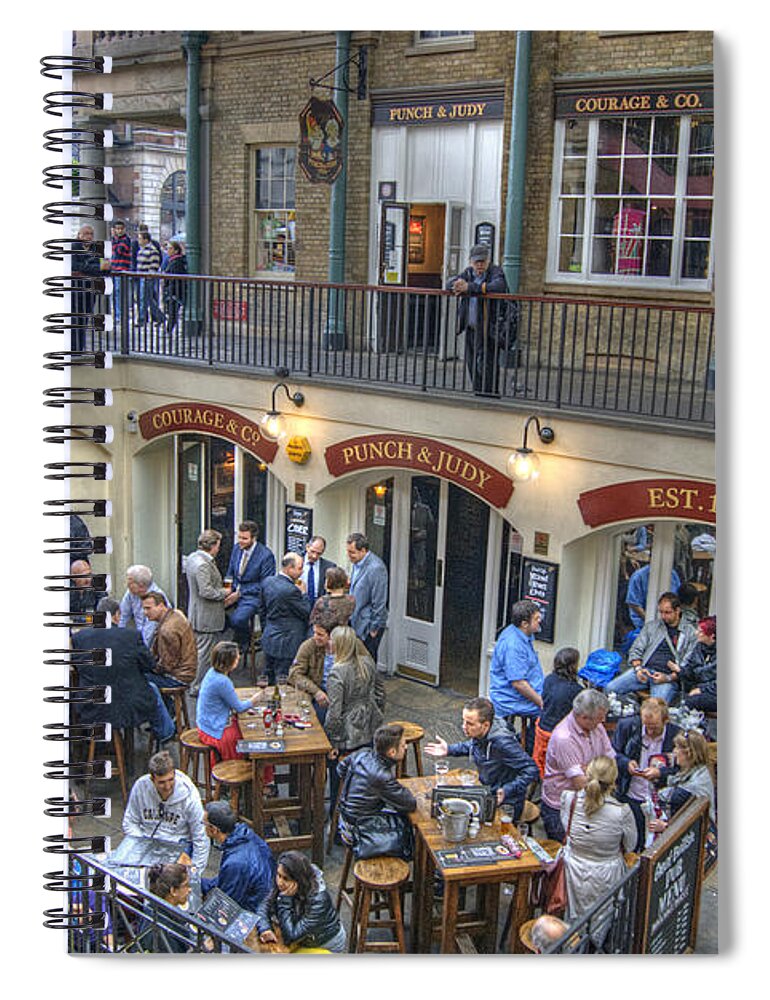Punch And Judy Spiral Notebook featuring the photograph Punch and Judy pub by David Birchall