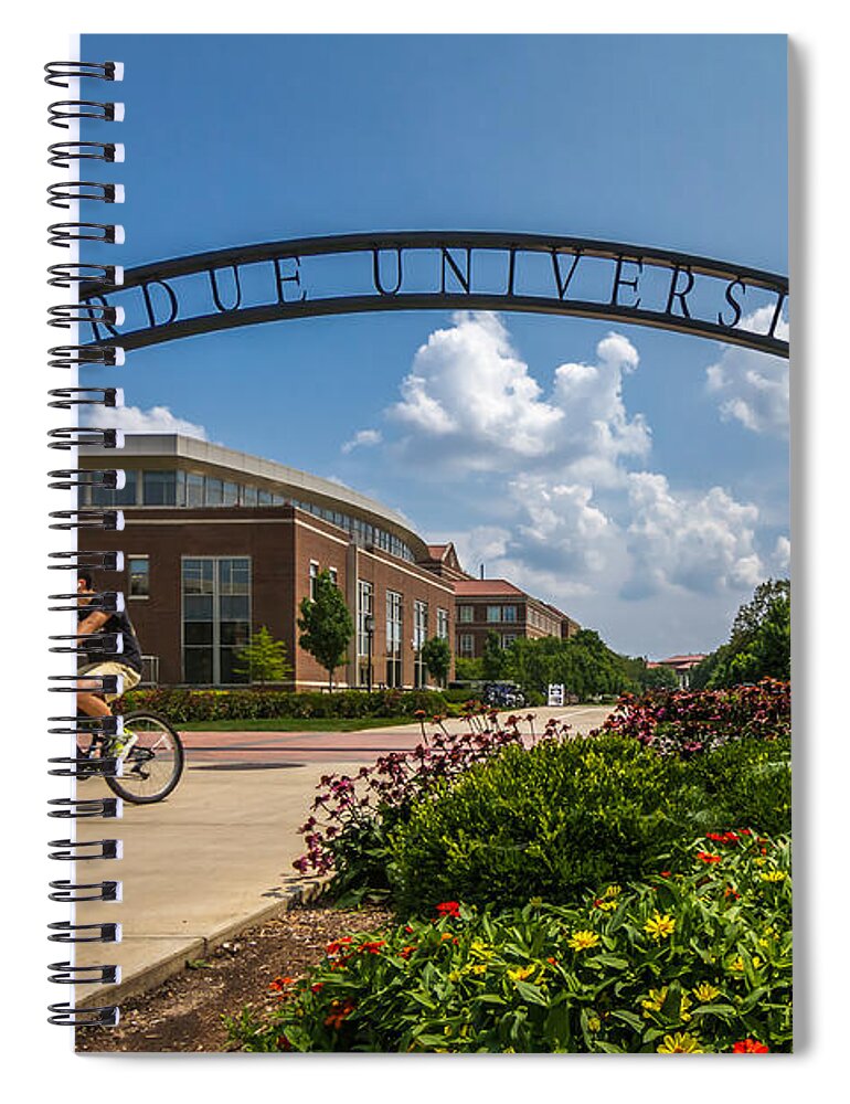 Indiana Spiral Notebook featuring the photograph Purdue University by Ron Pate